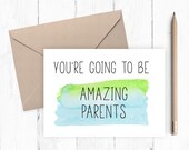 Amazing Parents, New Parents Card, Parents to Be,  Pregnancy Card, New Mum, New Dad, New Parent Card, New Baby