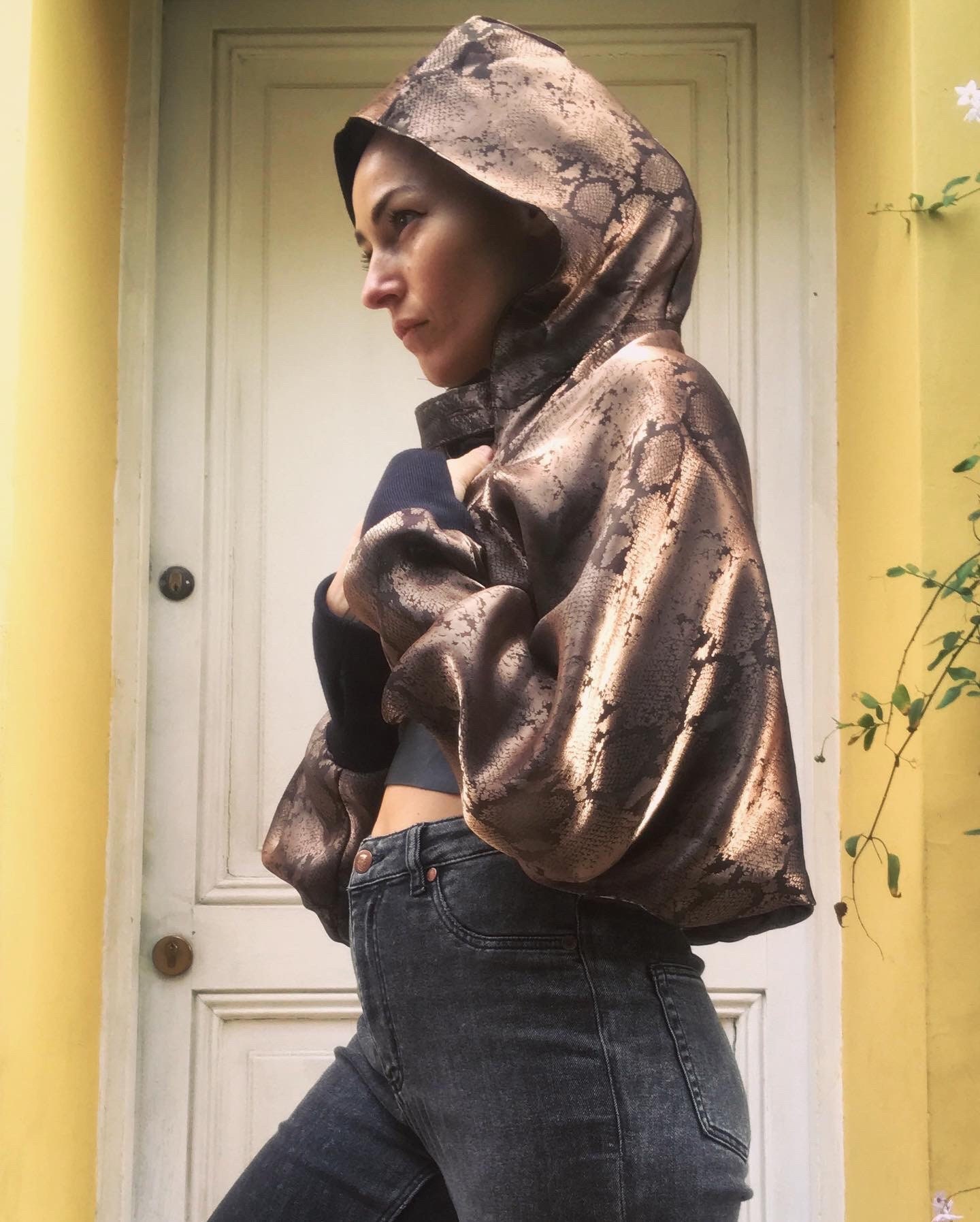 bomber jacket with a hoodie