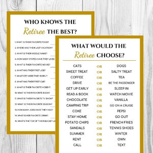 Retirement Party Games 2020 Retirement Party Who Knows The Etsy