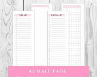 Half Sheet to Do Printable - Etsy
