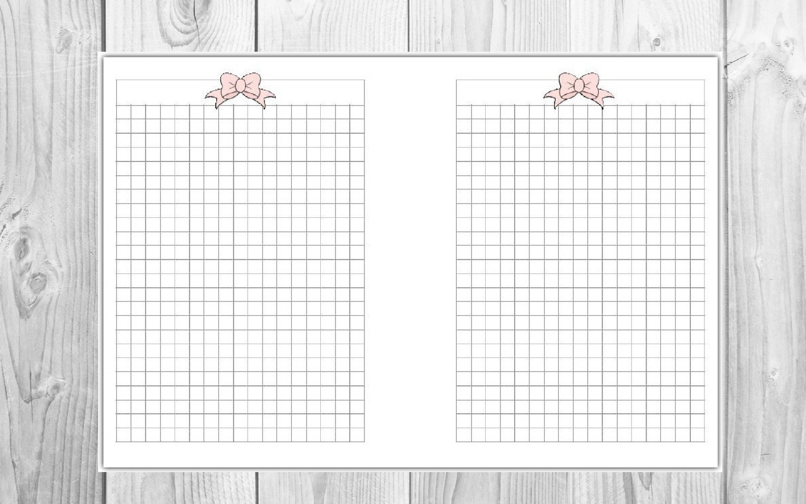 micro hp pink bow square grid printable printable planner