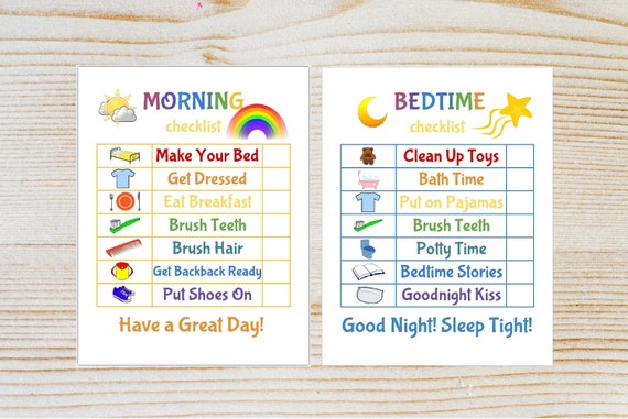 Bedtime Chart For Kids