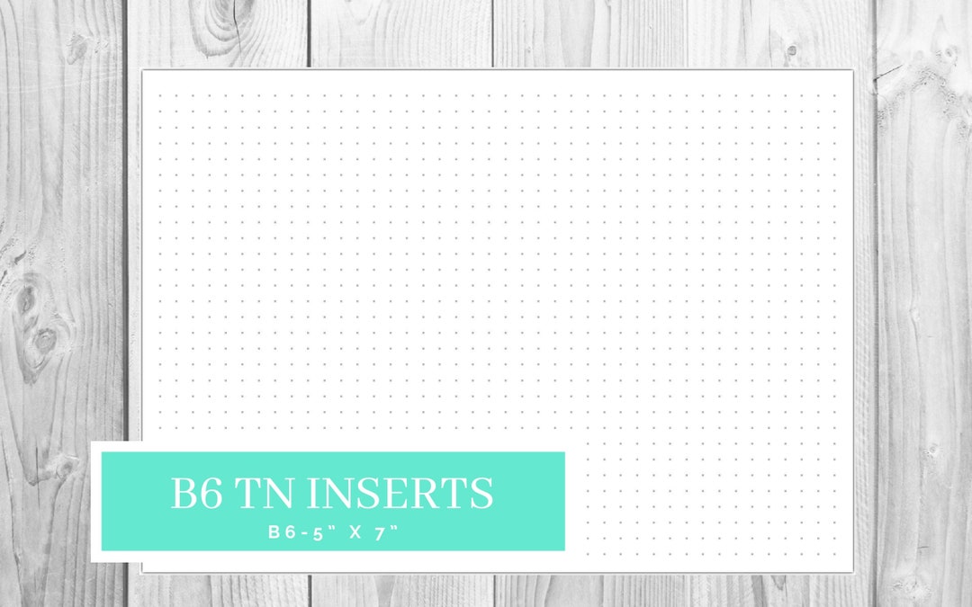 B6 TN Dot Grid Bullet Journal Bujo Dot Grid Foxy Fix 5 Etsy