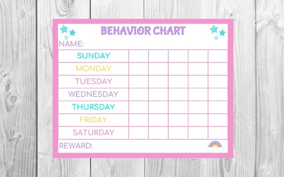 Kids Chore Chart BUNDLE - 'My Chore Chart' Weekly Page in 5 Colors -  Printable at Printable Planning for only 9.95