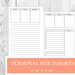 Personal Size Passwords Printable Personal Rings-3.75 X 6.75 - Etsy