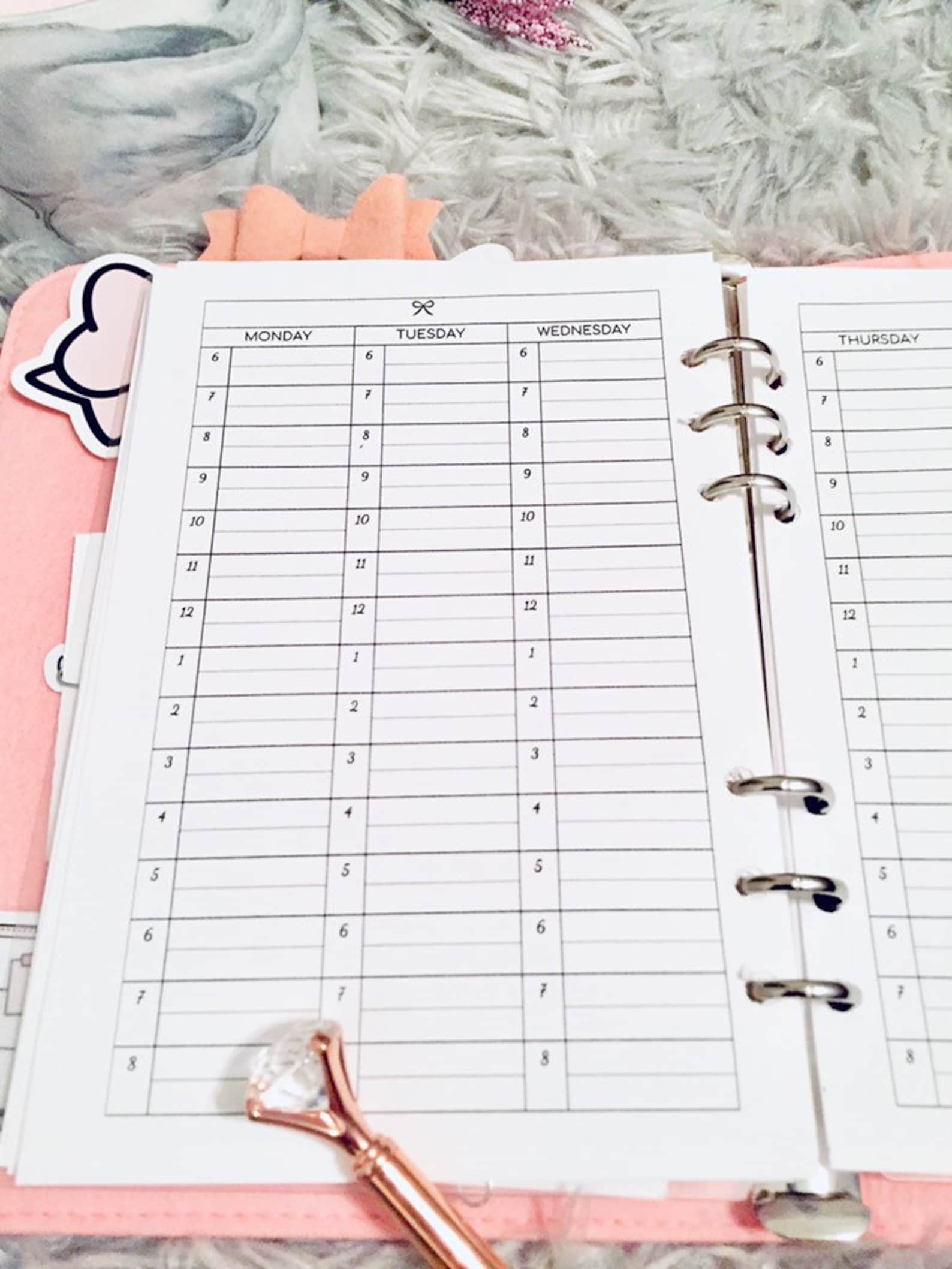 A5 Hourly Planner Printable Personal Planner Plan Your Day - Etsy