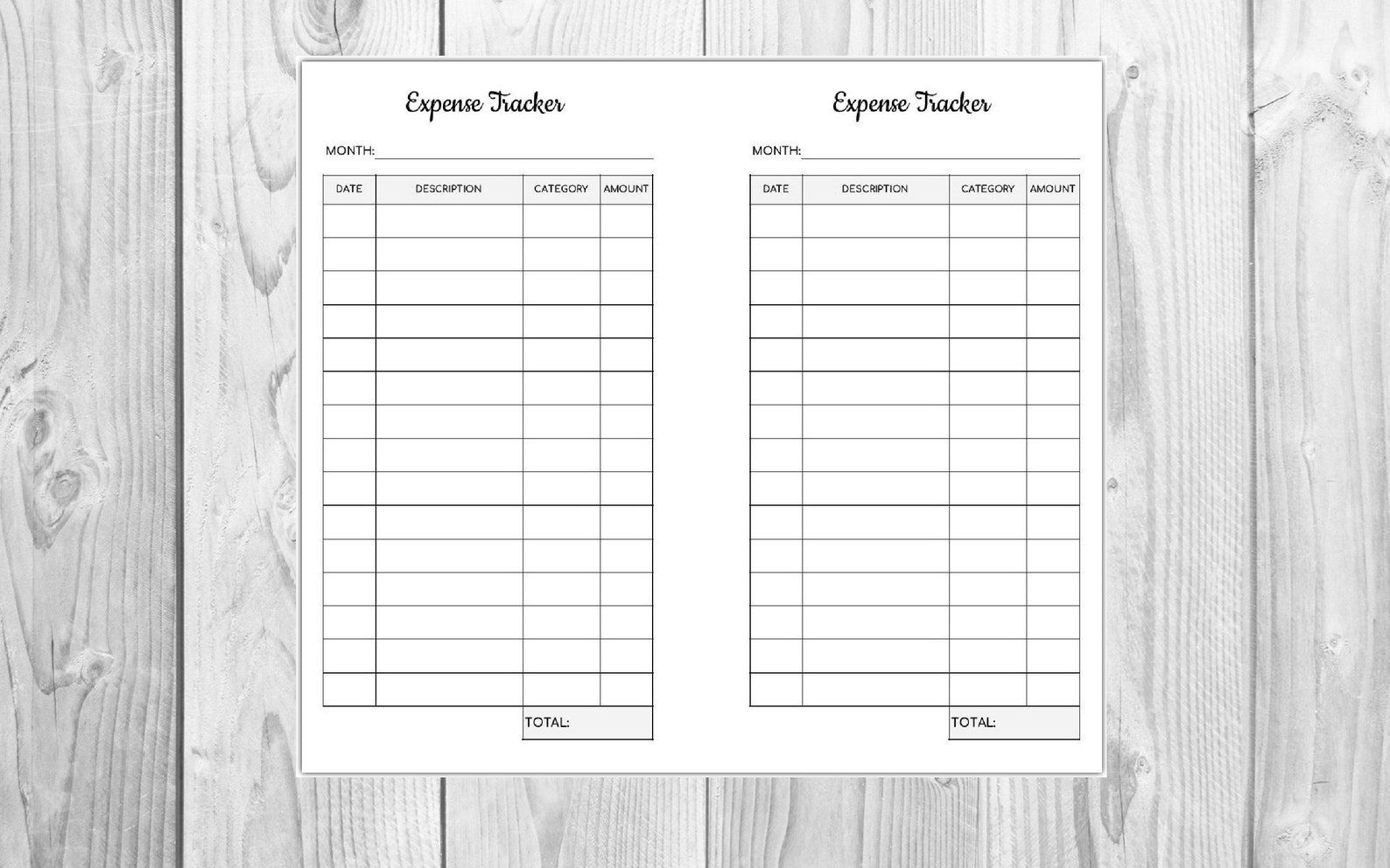 Personal Size Expense Tracker Printable Daily Spending | Etsy