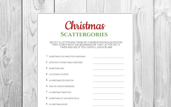 Christmas scattergories deals