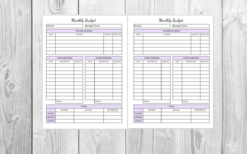 Happy Planner Classic Monthly Budget Purple Budget Tracker - Etsy