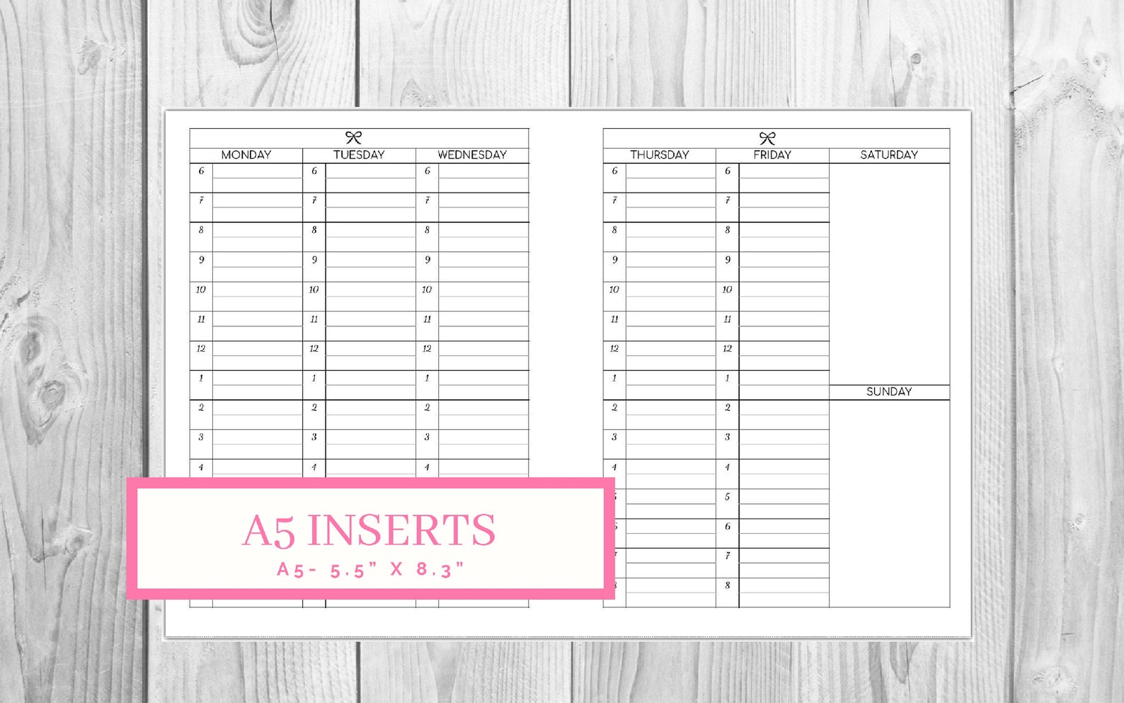 A5 Hourly Planner Printable Personal Planner Plan Your Day - Etsy