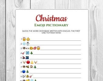 Christmas Emoji Quiz Bundle Printables Emoji Pictionary - Etsy UK