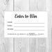 Enter to Win Template Printable Fillable Enter to Win Instant Download ...