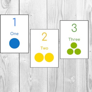 number flash cards 1 20 printable preschool learning etsy