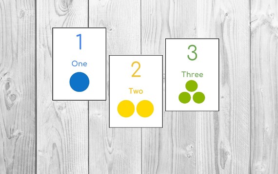 number flash cards 1 20 printable preschool learning etsy