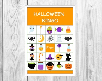 Halloween Bingo Printable | Kids Games | Fall Games | Party Games | Birthday Activity | INSTANT DOWNLOAD