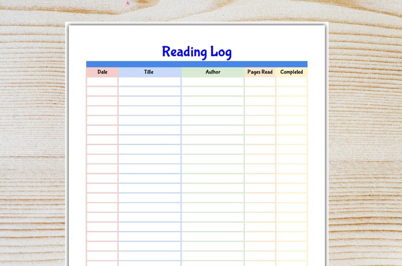 Studying Log Printable- Ebook Log- Examining Checklist- Youngsters Reading through Intent- PDF -Immediate Obtain photo relating to Printable Reading Logs identified as Looking at Log Printable- Guide Log- Looking at Listing- Small children Studying Objective- PDF -Instantaneous Down load