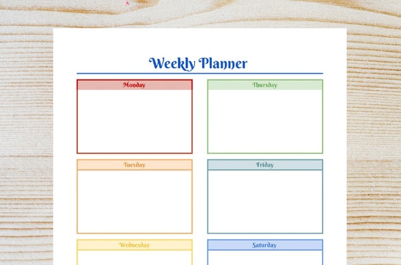 Weekly Chart Planner