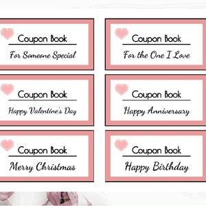 Couple Coupon Book Happy Anniversary Christmas Gift Instant Download - Etsy