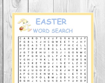 Ricerca di parole di Pasqua/Giochi per bambini/Gioco di Pasqua stampabile/Download istantaneo