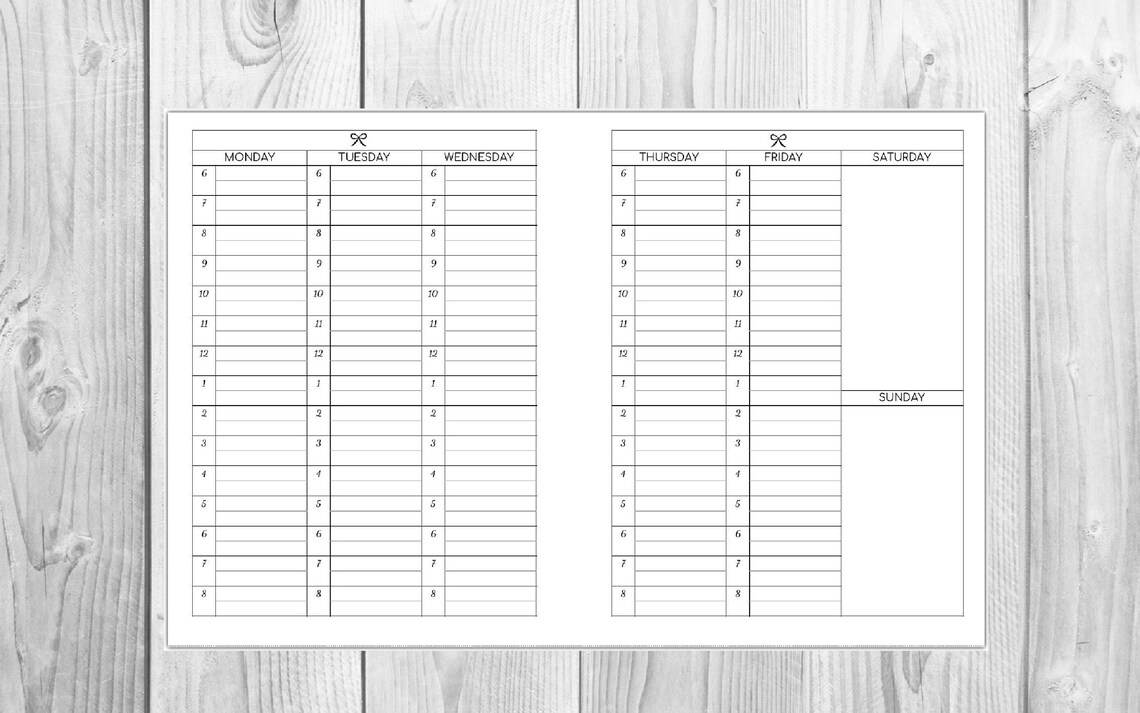 A5 Hourly Planner Printable Personal Planner Plan Your Day - Etsy