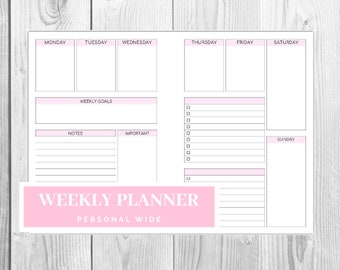 Weekly Big Box Calendar Printable