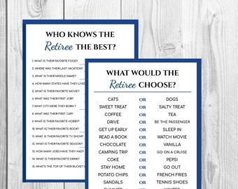 Retirement Party Game Printable Who Knows the Retiree What - Etsy New Zealand Retirement Party Game Printable Who Knows the Retiree What - Etsy New Zealand