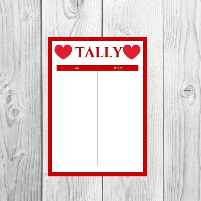 Valentine BUNCO Score Cards Printable Game Printables - Etsy