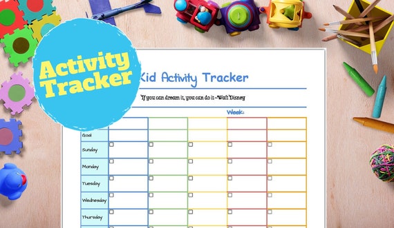 Kid Activity Tracker Printable PDF-Routine Chart-Activity | Etsy
