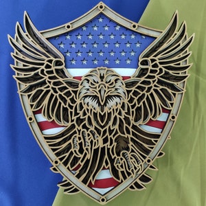 Eagle Multilayer/ Eagle SVG/ 3D Decor/ CNC file/ Eagle svg files for cricut/ layered file