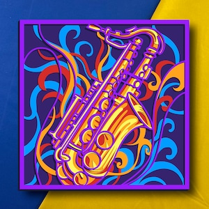 Saxophone multicouche / Saxophone SVG / décoration 3D / fichier CNC / fichiers svg saxophone pour cricut / fichier en couches