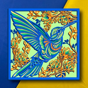 Hummingbird Multilayer/ Hummingbird SVG/ 3D Decor/ CNC file/ Hummingbird svg files for cricut/ layered file