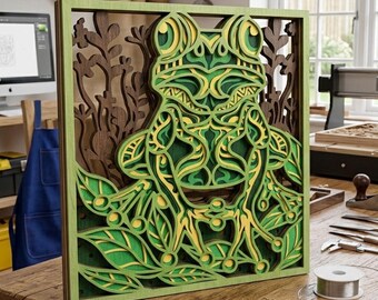 Frog multilayer. SVG. 3D Decor. CNC . Cricut construction. Layered. Laser cut file