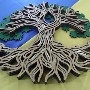 Tree of life Multilayer/ Wood Wall Art/ 3D Decor/ luxury wooden Decor/Tree of life Bedroom Decor Laser Cut Arts and Crafts
