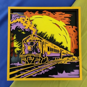 Train Multilayer/ Train SVG/ 3D Decor/ CNC file/ Train svg files for cricut/ layered file