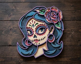 Skull multilayer. SVG. 3D Decor. CNC . Cricut construction. Layered. Laser cut file