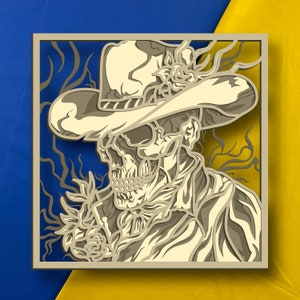 Cowboy Multilayer / Cowboy SVG / 3D Dekor / CNC Datei / Cowboy svg Dateien für Cricut / Layered-Datei
