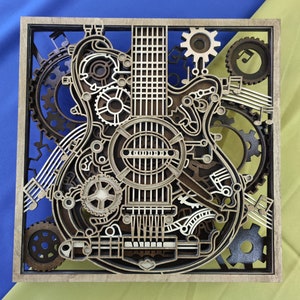 Guitar Multilayer SVG, 3D Guitar Cut File, 3D Mandala Guitar Guitar Multilayer SVG, 3D Guitar Cut File, 3D Mandala Guitar