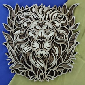 Lion Multilayer/Lion SVG/3D Decor/CNC-bestand/Lion SVG-bestanden voor cricut/gelaagd bestand