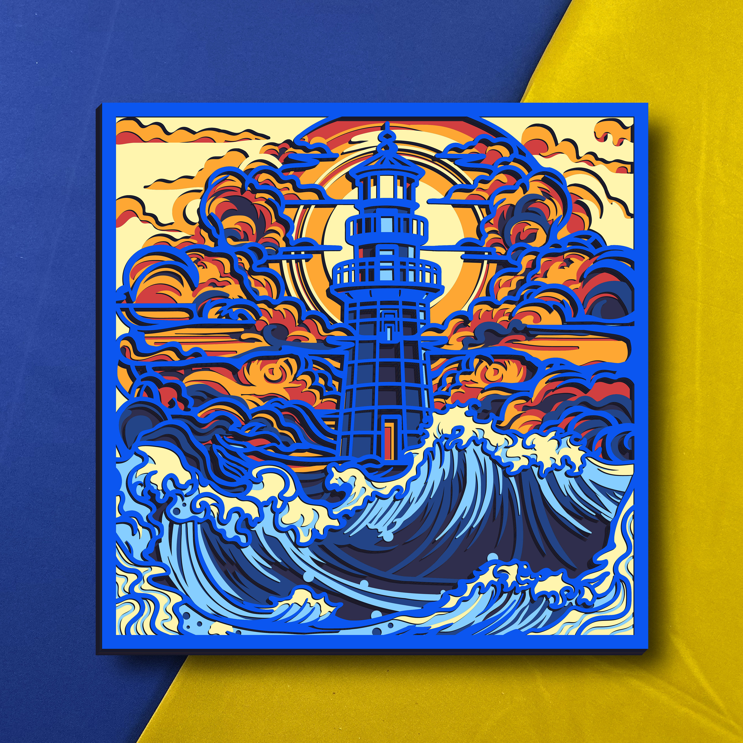 Lighthouse Multilayer/ Lighthouse SVG/ 3D Decor/ CNC file/ Lighthouse svg files for cricut/ layered file