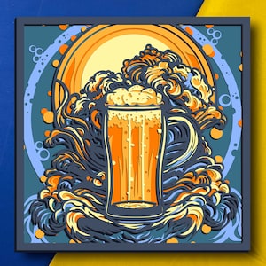 Multicouche de bière / SVG de bière / décoration 3D / fichier CNC / fichiers svg de bière pour cricut / fichier en couches