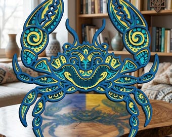 Crab multilayer. SVG. 3D Decor. CNC . Cricut construction. Layered. Laser cut file