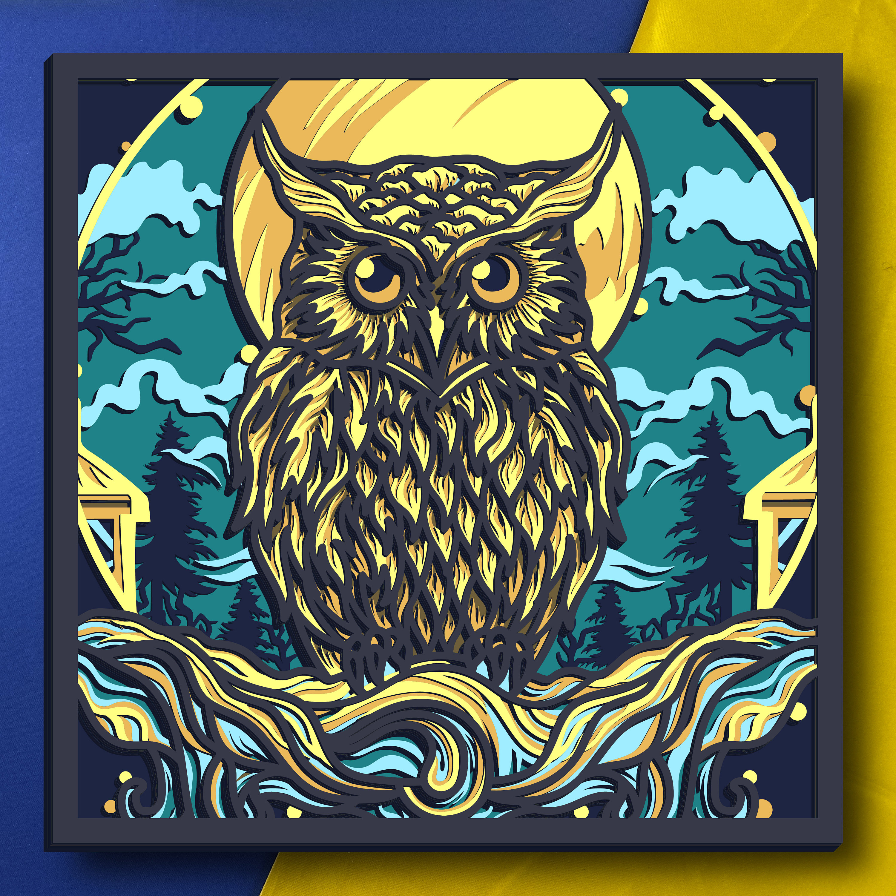 Owl Multilayer/ Owl SVG/ 3D Decor/ CNC file/ Owl svg files for cricut/ layered file