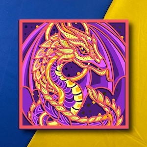 Dragon Multilayer/ Dragon SVG/ 3D Decor/ CNC file/ Dragon svg files for cricut/ layered file