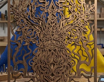 Multicouche Viking. SVG. Décoration 3D. Commande numérique par ordinateur. Conception Cricut. En couches. Fichier découpé au laser