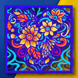 Blume Multilayer / Blume SVG / 3D Dekor / CNC Datei / Blume svg Dateien für Cricut / Schichtdatei
