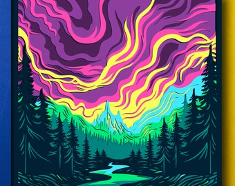 Northern Lights Multilayer/ Northern Lights SVG/ 3D Decor/ CNC file/ Northern Lights svg files for cricut/ layered file