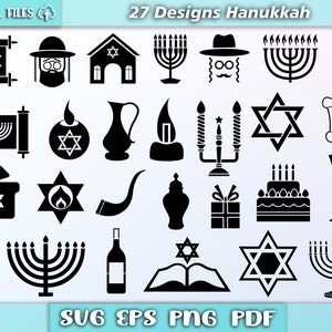 Hanoukka svg/ bundle svg/ happy Hanukkah svg/ menorah svg/ Hanukkah silhouette/ svg clipart/ eps/pdf/png/svg