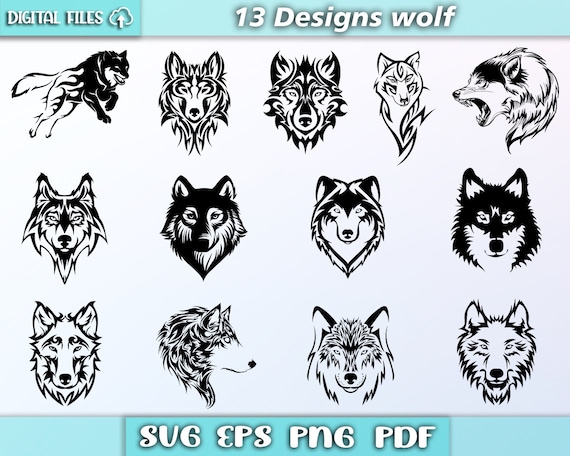 Wolf SVG , Wolf Clipart ,Silhouette Wolf SVG, Wolf Silhouette ,Wolf Vector,Wolf, eps,pdf,svg,png, wolf clip art, digital download