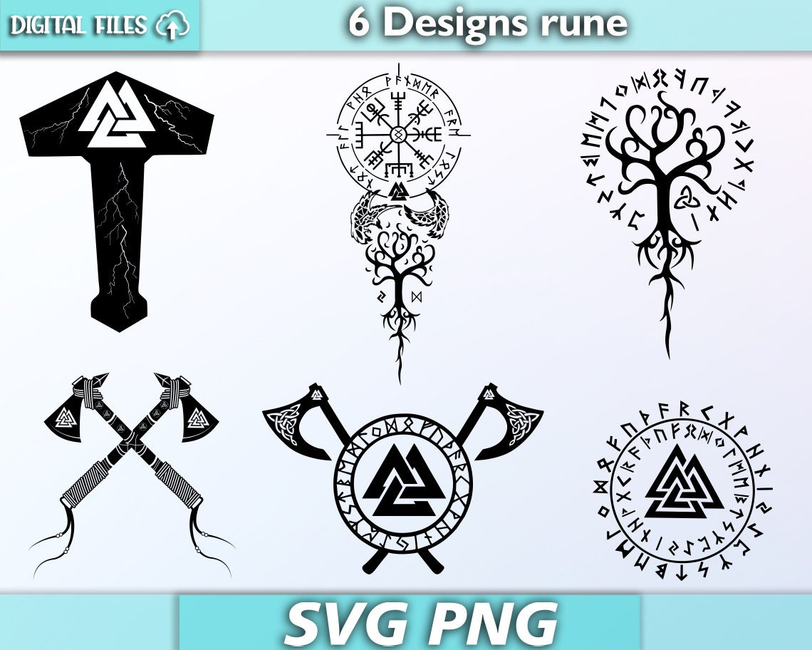 Fire Rune Svg Runa circular svg/ símbolos vikingos svg/ Runa escandinava/ runa ...
