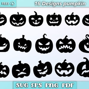 Pumpkin bundle svg/ pupmkin halloween svg/ Halloween svg/ pumpkin clipart/ pumpkin silhouette/ eps/png/pdf/svg